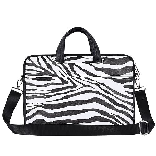 Hixingo Laptop-Handtasche für Frauen 13 14 15 Zoll Zebradruck Aktentasche Große Computer-Umhängetasche Professionelle Arbeitstasche Messenger Bag Laptoptasche Schultertasche Kompatibel (14 Zoll,A) von Hixingo