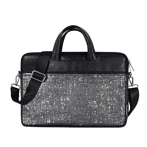 Hixingo Laptop-Handtasche für Frauen 13 14 15 Zoll Zebradruck Aktentasche Große Computer-Umhängetasche Professionelle Arbeitstasche Messenger Bag Laptoptasche Schultertasche Kompatibel (15 Zoll,C) von Hixingo