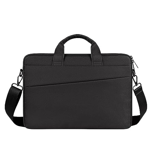 Hixingo Laptop-Handtasche für Frauen Aktentasche Große Computer-Umhängetasche Professionelle Arbeitstasche Messenger Bag Laptoptasche Schultertasche Kompatibel (Geheimnisvolles Schwarz,14.1-15.4”) von Hixingo