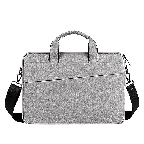 Hixingo Laptop-Handtasche für Frauen Aktentasche Große Computer-Umhängetasche Professionelle Arbeitstasche Messenger Bag Laptoptasche Schultertasche Kompatibel (hellgrau,14.1-15.4”) von Hixingo
