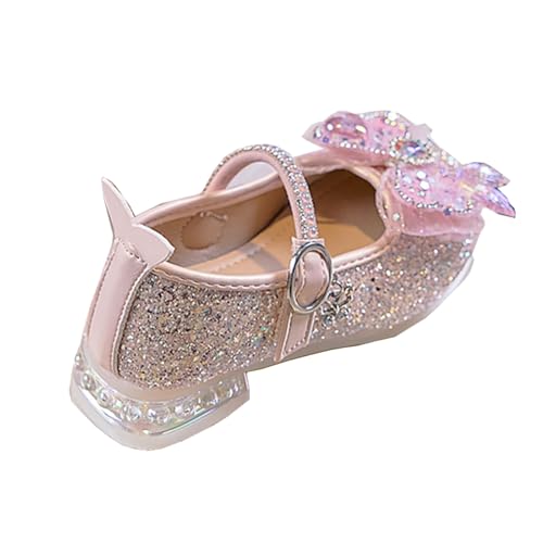 Hixingo Prinzessin Schuhe Mädchen Verkleidung, Mary Jane Sandalen Prinzessin Hochzeit Party Schuhe Pumps für Kinder Bühnenoutfits & Festliche Anlässe,Stil 183 (Rosa,28) von Hixingo