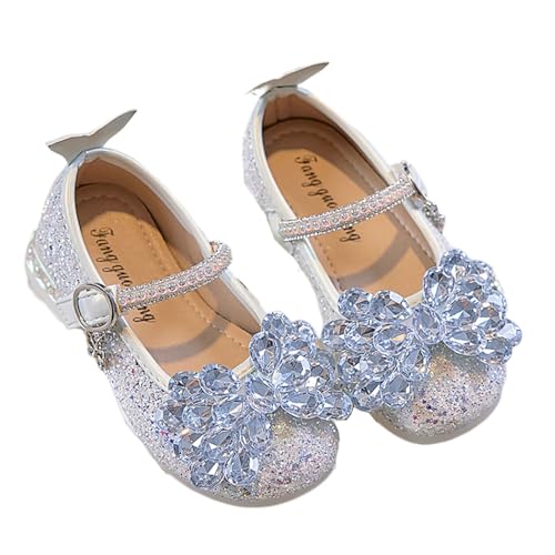 Hixingo Prinzessin Schuhe Mädchen Verkleidung, Mary Jane Sandalen Prinzessin Hochzeit Party Schuhe Pumps für Kinder Bühnenoutfits & Festliche Anlässe,Stil RX189 (Beige,27) von Hixingo