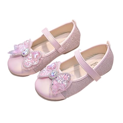 Hixingo Prinzessin Schuhe Mädchen Verkleidung, Mary Jane Sandalen Prinzessin Hochzeit Party Schuhe Pumps für Kinder Bühnenoutfits & Festliche Anlässe,Stil S13 (Rosa,33) von Hixingo