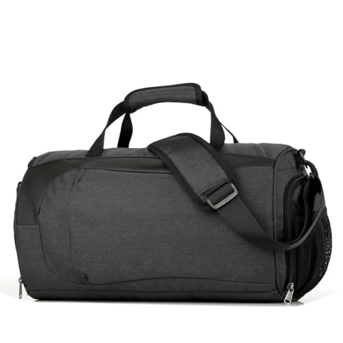 Hixingo Sporttasche mit Schuhfach für Damen und Herren, Große Wasserdicht Reisetasche Leichte Fitnesstasche für Schwimmtasche Gym Sport Fitness Reisen (20-35L,Schwarz A) von Hixingo