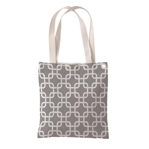 Hixingo Strandtasche Leinwand Groß Damen Herren, Strandtasche Faltbar XXL Familie Badetasche Leichte, Reisen Beach Tote Bag für Strand Pool Fitnessstudio Einkaufen (37 * 33cm,Graudruck 34) von Hixingo