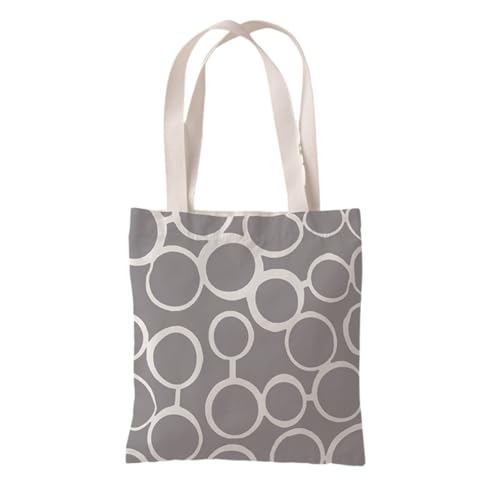 Hixingo Strandtasche Leinwand Groß Damen Herren, Strandtasche Faltbar XXL Familie Badetasche Leichte, Reisen Beach Tote Bag für Strand Pool Fitnessstudio Einkaufen (37 * 33cm,Graudruck 5) von Hixingo