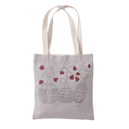 Hixingo Strandtasche Leinwand Groß Damen Herren, Strandtasche Faltbar XXL Familie Badetasche Leichte, Reisen Beach Tote Bag für Strand Pool Fitnessstudio Einkaufen (37 * 33cm,Kürbis 33) von Hixingo