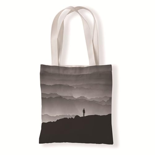 Hixingo Strandtasche Leinwand Groß Damen Herren, Strandtasche Faltbar XXL Familie Badetasche Leichte, Reisen Beach Tote Bag für Strand Pool Fitnessstudio Einkaufen (37 * 33cm,Mondball 18) von Hixingo