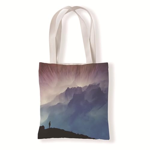 Hixingo Strandtasche Leinwand Groß Damen Herren, Strandtasche Faltbar XXL Familie Badetasche Leichte, Reisen Beach Tote Bag für Strand Pool Fitnessstudio Einkaufen (37 * 33cm,Mondball 5) von Hixingo