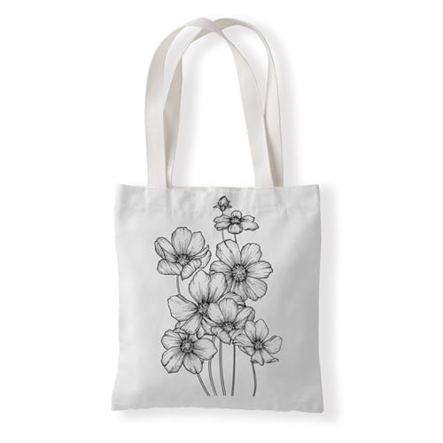 Hixingo Strandtasche Leinwand Groß Damen Herren, Strandtasche Faltbar XXL Familie Badetasche Leichte, Reisen Beach Tote Bag für Strand Pool Fitnessstudio Einkaufen (37 * 33cm,Schwarzdruck 8) von Hixingo