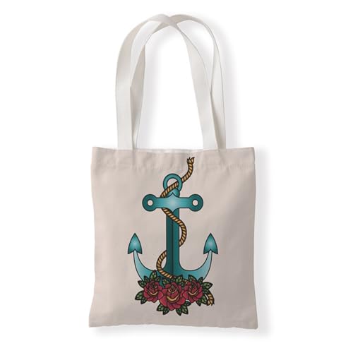 Hixingo Strandtasche Leinwand Groß Damen Herren, Strandtasche Faltbar XXL Familie Badetasche Leichte, Reisen Beach Tote Bag für Strand Pool Fitnessstudio Einkaufen (37 * 33cm,Seestempel 2) von Hixingo