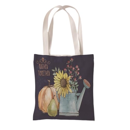 Hixingo Strandtasche Leinwand Groß Damen Herren, Strandtasche Faltbar XXL Familie Badetasche Leichte, Reisen Beach Tote Bag für Strand Pool Fitnessstudio Einkaufen (Kürbis 13,37 * 33cm) von Hixingo