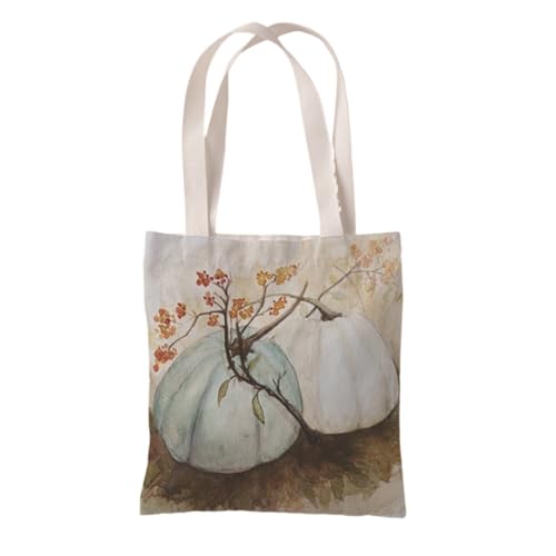 Hixingo Strandtasche Leinwand Groß Damen Herren, Strandtasche Faltbar XXL Familie Badetasche Leichte, Reisen Beach Tote Bag für Strand Pool Fitnessstudio Einkaufen (Kürbis 15,37 * 33cm) von Hixingo