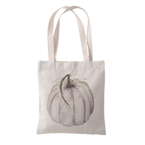 Hixingo Strandtasche Leinwand Groß Damen Herren, Strandtasche Faltbar XXL Familie Badetasche Leichte, Reisen Beach Tote Bag für Strand Pool Fitnessstudio Einkaufen (Kürbis 18,37 * 33cm) von Hixingo