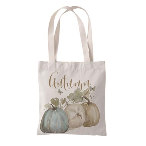 Hixingo Strandtasche Leinwand Groß Damen Herren, Strandtasche Faltbar XXL Familie Badetasche Leichte, Reisen Beach Tote Bag für Strand Pool Fitnessstudio Einkaufen (Kürbis 19,37 * 33cm) von Hixingo