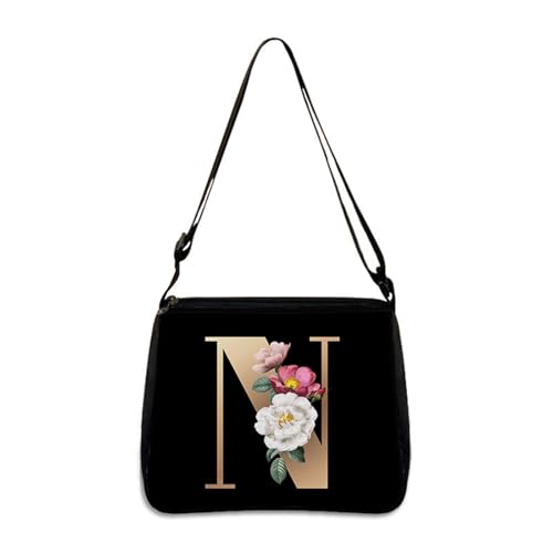 Hixingo Tote Bag Tragetasche Damen Groß Schwarz Shopper Handtasche Schultertasche Umhängetasche Vielseitige Uni Tasche für Arbeit Schule Shopper Lässige Täglich (N,28 * 24 * 7cm) von Hixingo