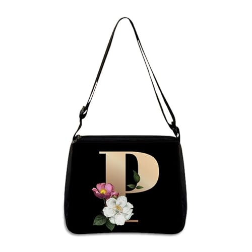 Hixingo Tote Bag Tragetasche Damen Groß Schwarz Shopper Handtasche Schultertasche Umhängetasche Vielseitige Uni Tasche für Arbeit Schule Shopper Lässige Täglich (P,22 * 20 * 7cm) von Hixingo