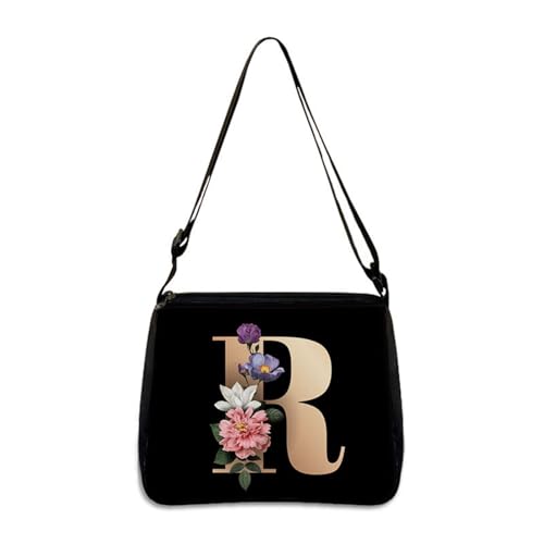 Hixingo Tote Bag Tragetasche Damen Groß Schwarz Shopper Handtasche Schultertasche Umhängetasche Vielseitige Uni Tasche für Arbeit Schule Shopper Lässige Täglich (R,22 * 20 * 7cm) von Hixingo