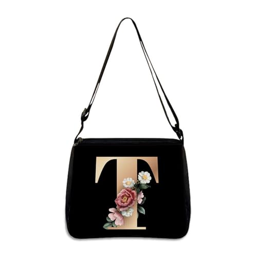 Hixingo Tote Bag Tragetasche Damen Groß Schwarz Shopper Handtasche Schultertasche Umhängetasche Vielseitige Uni Tasche für Arbeit Schule Shopper Lässige Täglich (T,28 * 24 * 7cm) von Hixingo