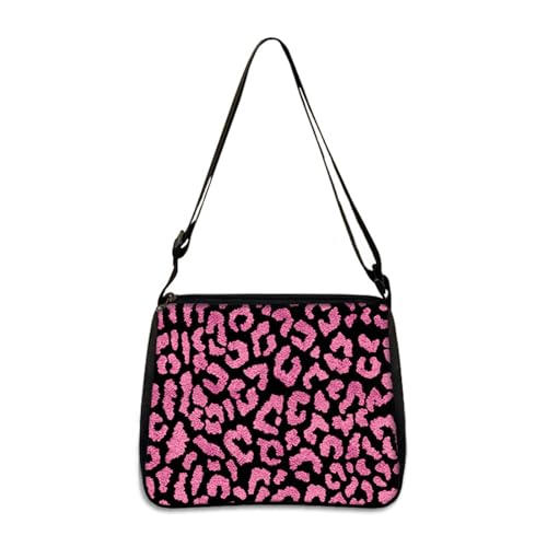 Hixingo Tote Bag Tragetasche Damen Groß Shopper Handtasche Schultertasche Umhängetasche Vielseitige Tasche für Arbeit Schule Shopper Lässige Täglich (Leopard 1,28 * 24 * 7cm) von Hixingo