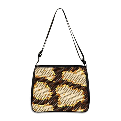 Hixingo Tote Bag Tragetasche Damen Groß Shopper Handtasche Schultertasche Umhängetasche Vielseitige Tasche für Arbeit Schule Shopper Lässige Täglich (Schlangenmuster 4,22 * 20 * 7cm) von Hixingo