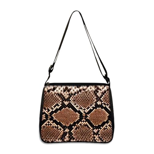 Hixingo Tote Bag Tragetasche Damen Groß Shopper Handtasche Schultertasche Umhängetasche Vielseitige Tasche für Arbeit Schule Shopper Lässige Täglich (Schlangenmuster 7,22 * 20 * 7cm) von Hixingo