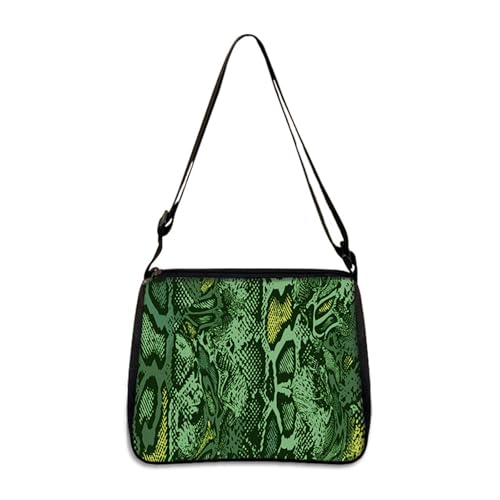 Hixingo Tote Bag Tragetasche Damen Groß Shopper Handtasche Schultertasche Umhängetasche Vielseitige Uni Tasche Druck für Arbeit Schule Shopper Lässige Täglich (Grün,28 * 24 * 7cm) von Hixingo