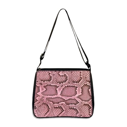 Hixingo Tote Bag Tragetasche Damen Groß Shopper Handtasche Schultertasche Umhängetasche Vielseitige Uni Tasche Druck für Arbeit Schule Shopper Lässige Täglich (Rosa,22 * 20 * 7cm) von Hixingo