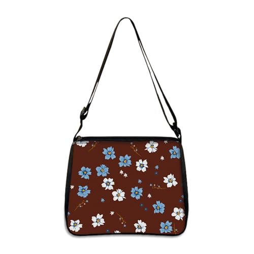 Hixingo Tote Bag Tragetasche Damen Groß Shopper Handtasche Schultertasche Umhängetasche Vielseitige Uni Tasche für Arbeit Schule Shopper Lässige Täglich, Klassiker Blumen (Rotwein,22 * 20 * 7cm) von Hixingo