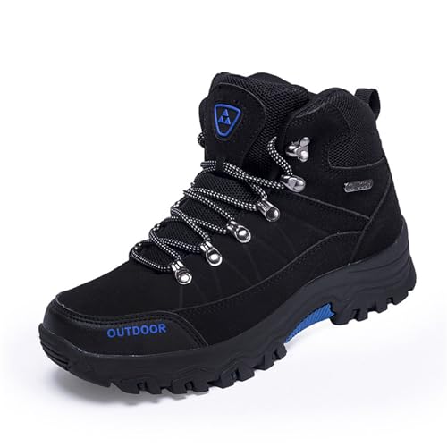 Hixingo Wanderschuhe Herren & Damen, Dark Black, 46 EU, Unisex, Outdoor, Wasserdicht, Rutschfest, Trekking & Wandern von Hixingo
