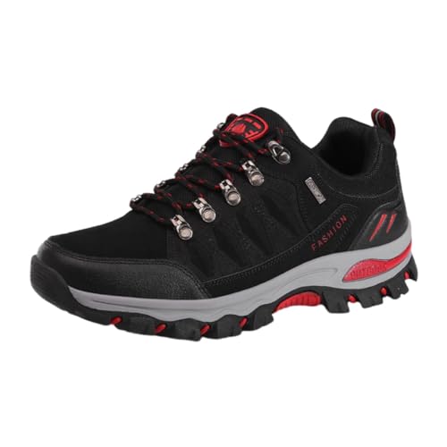 Hixingo Wanderschuhe Herren Trekkingschuhe Damen, Einfarbig Unisex Trekking Wanderschuhe für Herren, 35-45 EU Wanderschuhe Herren Wasserdicht rutschfeste Wanderschuhe von Hixingo