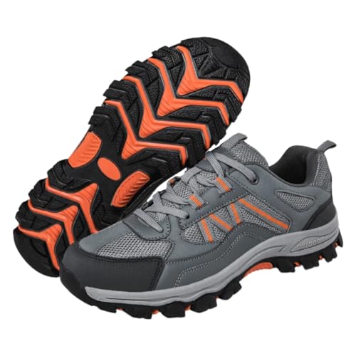 Hixingo Wanderschuhe Herren Trekkingschuhe Damen, Einfarbig Unisex Trekking Wanderschuhe für Herren, 35-46 EU Wanderschuhe Herren Wasserdicht Rutschfeste Wanderschuhe von Hixingo