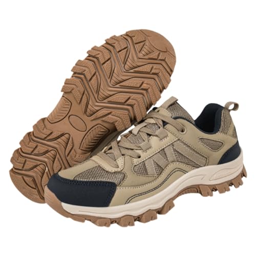Hixingo Wanderschuhe Herren Trekkingschuhe Damen, Einfarbig Unisex Trekking Wanderschuhe für Herren, 35-46 EU Wanderschuhe Herren Wasserdicht rutschfeste Wanderschuhe von Hixingo