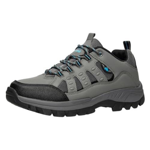 Hixingo Wanderschuhe Herren Trekkingschuhe Damen, Einfarbig Unisex Trekking Wanderschuhe für Herren, 37-47 EU Wanderschuhe Herren Wasserdicht rutschfeste Wanderschuhe von Hixingo