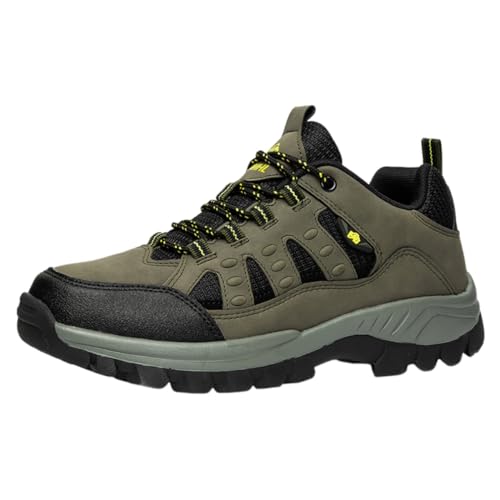 Hixingo Wanderschuhe Herren Trekkingschuhe Damen, Einfarbig Unisex Trekking Wanderschuhe für Herren, 37-47 EU Wanderschuhe Herren Wasserdicht rutschfeste Wanderschuhe von Hixingo
