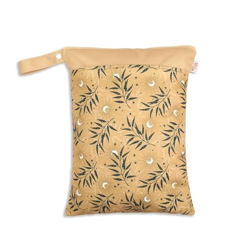 Hixingo wasserdichte Nasstasche, Nasstaschen Nass Trocken Beutel Kinder 1/2/4 Stück Wiederverwendbar Wetbag mit Reißverschluss Nassbeutel Kindergarten Wäschesack (Blatt A,1 Stück) von Hixingo