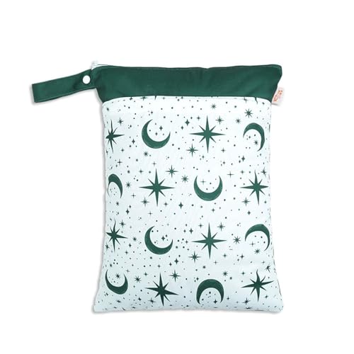 Hixingo wasserdichte Nasstasche, Nasstaschen Nass Trocken Beutel Kinder 1/2/4 Stück Wiederverwendbar Wetbag mit Reißverschluss Nassbeutel Kindergarten Wäschesack (Halbmond A,2 Stück) von Hixingo