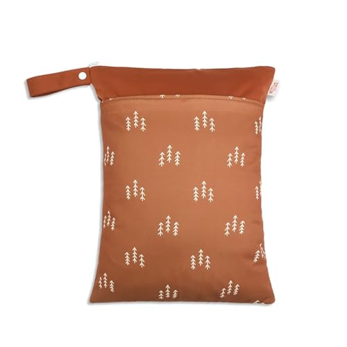 Hixingo wasserdichte Nasstasche, Nasstaschen Nass Trocken Beutel Kinder 1/2/4 Stück Wiederverwendbar Wetbag mit Reißverschluss Nassbeutel Kindergarten Wäschesack (Karamellfarbe A,2 Stück) von Hixingo