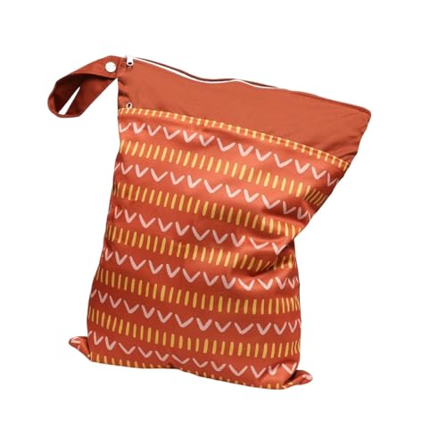 Hixingo wasserdichte Nasstasche, Nasstaschen Nass Trocken Beutel Kinder 1/2/4 Stück Wiederverwendbar Wetbag mit Reißverschluss Nassbeutel Kindergarten Wäschesack (Karamellfarbe B,2 Stück) von Hixingo