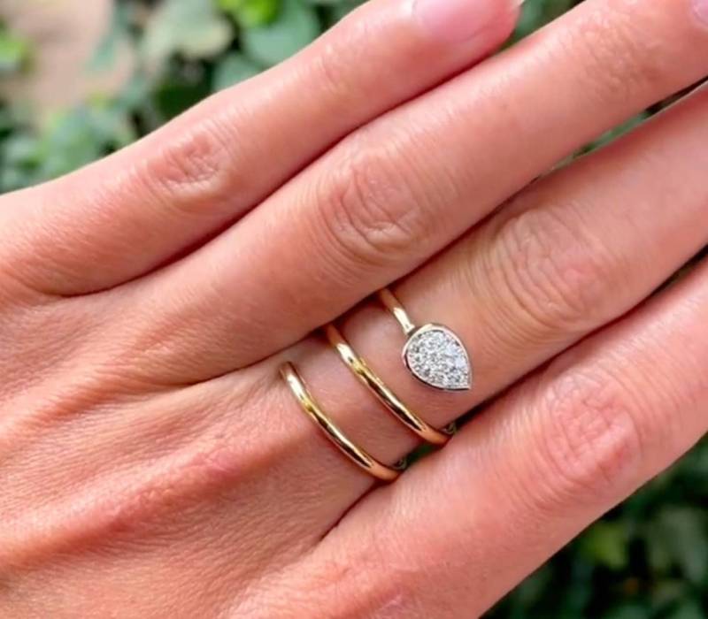 Round Cut Engagement Ring Spring Rings For Women Handmade Jewelry Anniversary Gifts Statement Minimalist von Hiyaanjewels