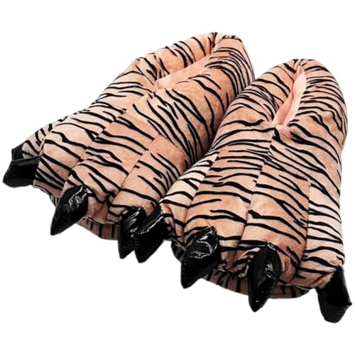 HiyyFloy Kuscheltier Krallenpfoten Hausschuhe, Unisex Erwachsene Kostüm Schuhe Weiche Plüsch Hausschuhe, Tierkostüm Pfotenkrallen Schuhe von HiyyFloy