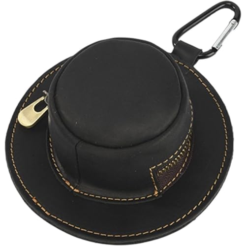 Mini-geldbörse Aus Echtem Leder, Geldbörse in Cowboyhut-Form, Wechselgeldbörse Für Herren, Schlüsselanhänger, Modische Schlüsselanhänger-geldbörse, Reisegeschenk, Münzfach von HiyyFloy