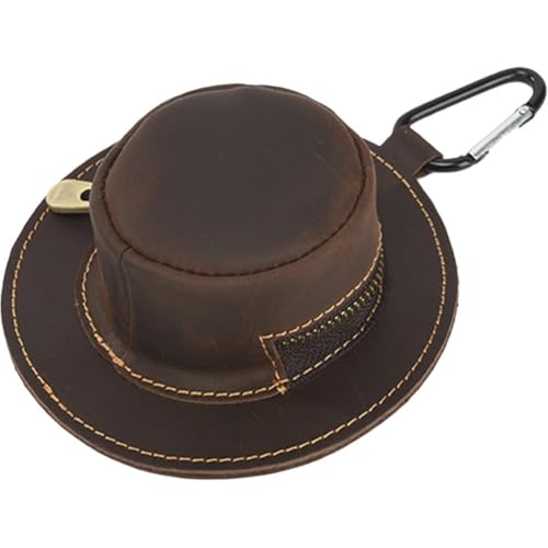 Mini-geldbörse Aus Echtem Leder, Geldbörse in Cowboyhut-Form, Wechselgeldbörse Für Herren, Schlüsselanhänger, Modische Schlüsselanhänger-geldbörse, Reisegeschenk, Münzfach von HiyyFloy
