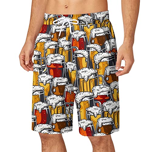 D-Rings Schwimmhose Herren Schwimmshorts mit Tunnelzug Meshfutter Badehose Herren Lang Surf Shorts mit Mesh Futter Lang Beachshorts Surf Shorts Sporthose Kurz XXXL Strandshorts Reisen Reisen Grüne von HizoeChu