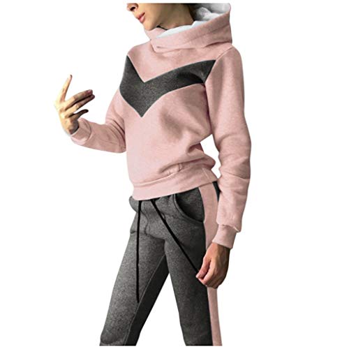 Traingsanzug Damen Langarm Jogginganzug Frauen Hoodie+Lange Hose Sport Outdoor Bekleidungs-Set Farbblock Lose Sweatshirt Herbst Winter Kanpola Traingsanzug Damen Langarm Jogginganzug Frauen Hoodie+Lange Hose Sport Outdoor Bekleidungs-Set Farbblock Lose Sweatshirt Herbst Winter Kanpola von HizoeChu