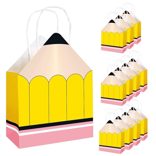 Hjatirace Papiertüten Mit Backbleistiftform, Leicht Zu Tragen, 26x15x2cm, Studentische Bleistiftbeutel, Schul-Notebook-Aufbewahrungstasche, Mehrzweckdesign, Für, Mädchen, Schüler von Hjatirace