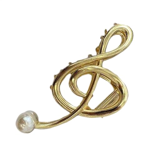 Metall-Haarspange für Notenschlüssel, Metall-Haarspangen mit Musiknote, rutschfeste Metall-Haarnadeln, Musiknote, einfach zu bedienen, tragbar für Frauen und Mädchen von Hjatirace