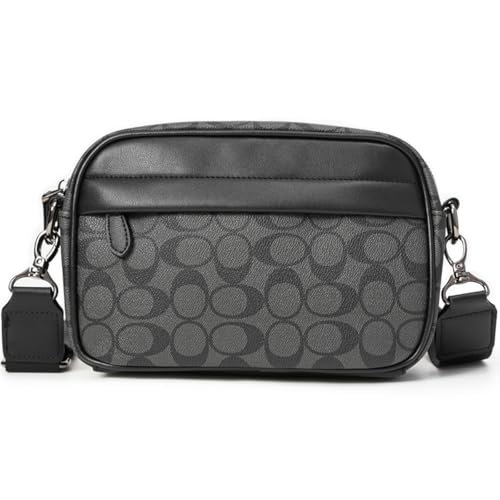 Hjkiopc Herren kleine Umhängetasche, Multi Pocket CrossBody Taschen, Messenger Umhängetasche, wasserdichte und leichte Umhängetasche für den täglichen Gebrauch bei Arbeit und Reisen. (Schwarz-1) von Hjkiopc