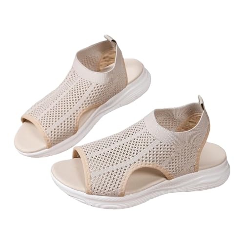 Hkdjaess 2025 Damen-Sandalen, Sommer, bequem, orthopädisch, offener Zehenbereich, rutschfest, atmungsaktiv, lässig, elastischer Riemen, Strick, Strandsandalen, leicht, Boho, Plattform, Schuh Mode, 02 Hkdjaess 2025 Damen-Sandalen, Sommer, bequem, orthopädisch, offener Zehenbereich, rutschfest, atmungsaktiv, lässig, elastischer Riemen, Strick, Strandsandalen, leicht, Boho, Plattform, Schuh Mode, 02 von Hkdjaess