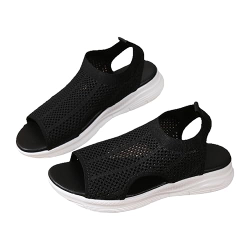 Hkdjaess 2025 Damen-Sandalen, Sommer, bequem, orthopädisch, offener Zehenbereich, rutschfest, atmungsaktiv, lässig, elastischer Riemen, Strick, Strandsandalen, leicht, Boho, Plattform, Schuh Mode, 02 Hkdjaess 2025 Damen-Sandalen, Sommer, bequem, orthopädisch, offener Zehenbereich, rutschfest, atmungsaktiv, lässig, elastischer Riemen, Strick, Strandsandalen, leicht, Boho, Plattform, Schuh Mode, 02 von Hkdjaess